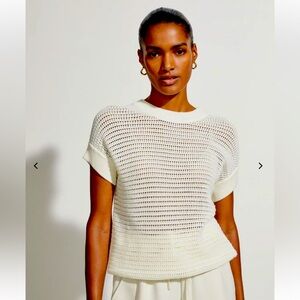 Varley Corvallis Knit Sweater in Egret Size Medium